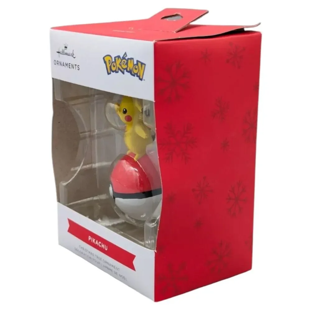 Hallmark 2023 Pokemon Pikachu Red Poke Ball Christmas Ornament
